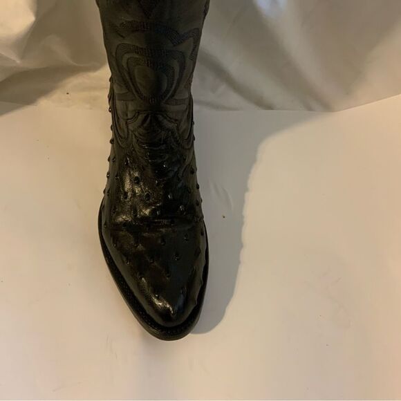 DARIOS GENUINE OSTRICH BLACK  LEATHER Mix match L 6.5 EE & R 5.5 EE main image 4
